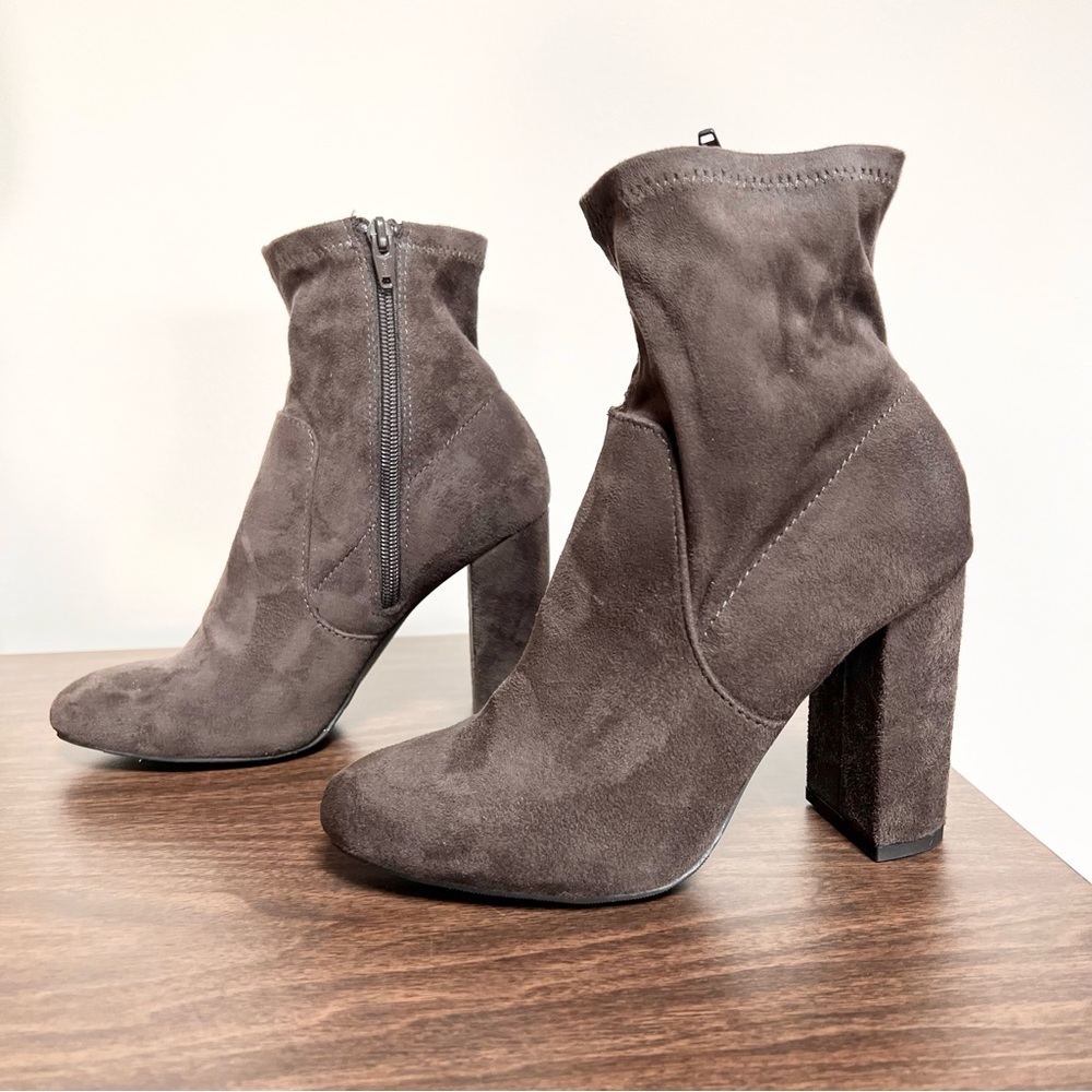 A New Day Taupe Heeled Boots